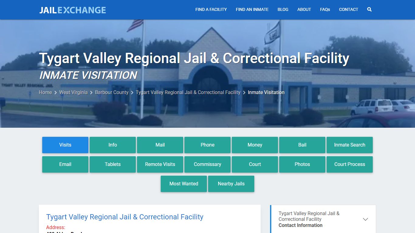 Tygart Valley Regional Jail & Correctional Facility Inmate Visitation
